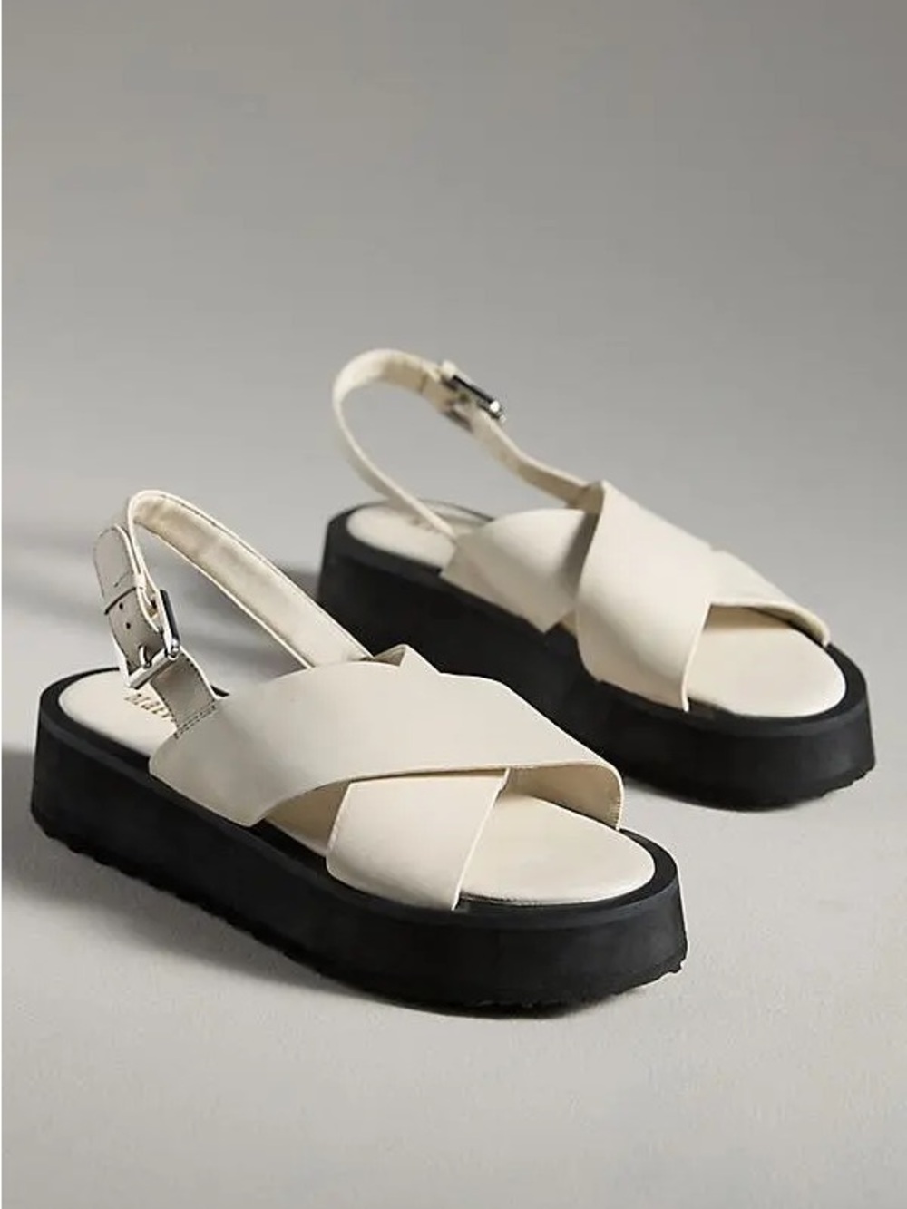 Maeve by Anthropologie Cross-Strap Platform Sandals | Sz 36